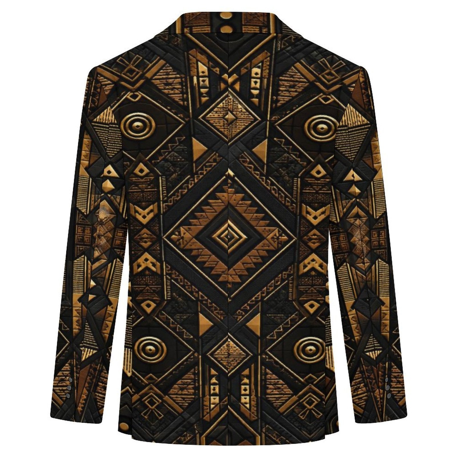 Tim Black Gold African Inspired Blazer, Luxury Men’s Statement Jacket, Elegant Geometric Print Suit Jacket, Men’s Formal Fashion