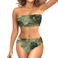Green and gold luxury bikini Chest Wrap Bikini Swimsuit