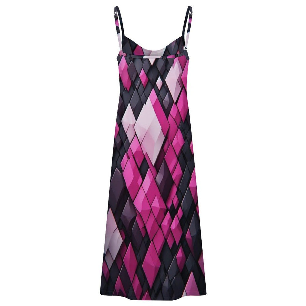Abstract Maxi Dress | Women's Resort Dress | Luxury Beach Cover Up | Sleeveless Vacation Dress | Tropical Summer Dress | Elegant Evening Maxi