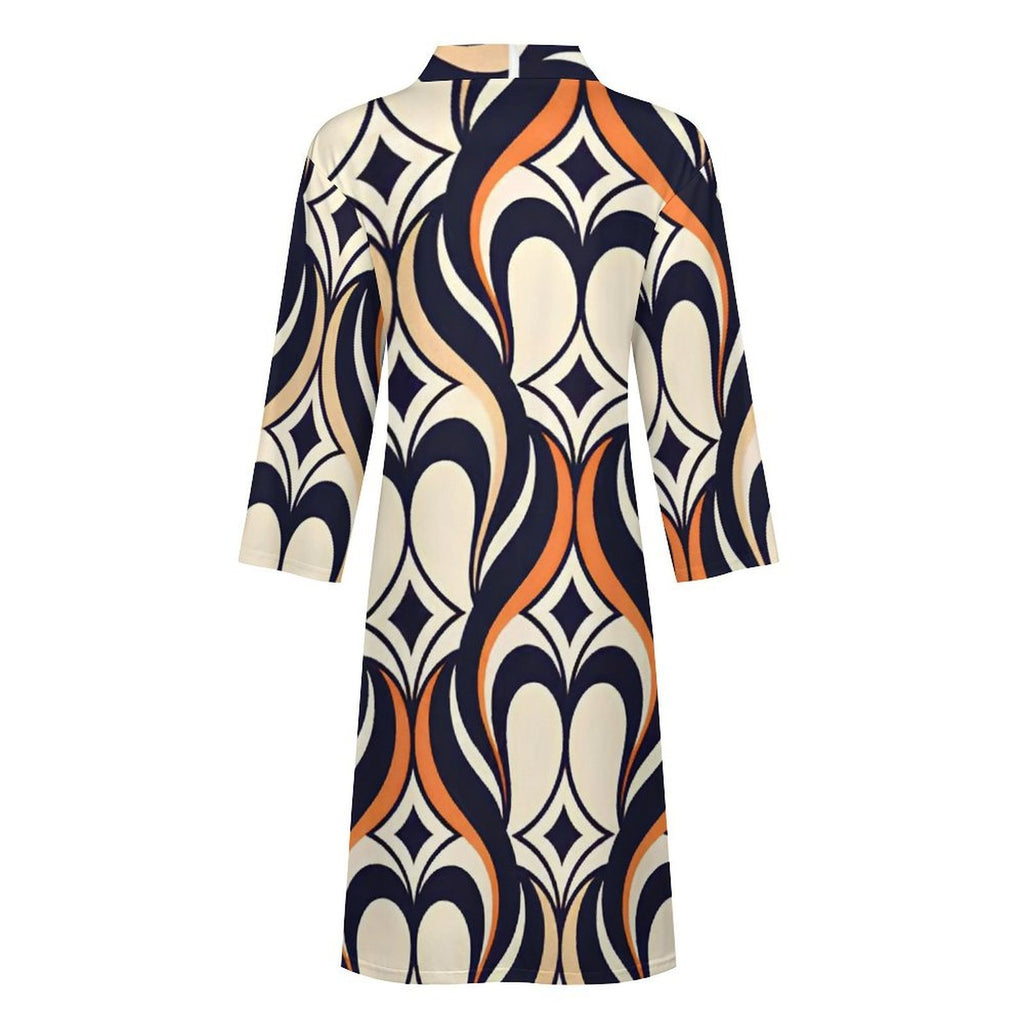 Men's Luxury Resort Robe | Designer Geometric Lounge Robe | Modern Spa Robe | Premium Vacation Loungewear | Iyalla Designs
