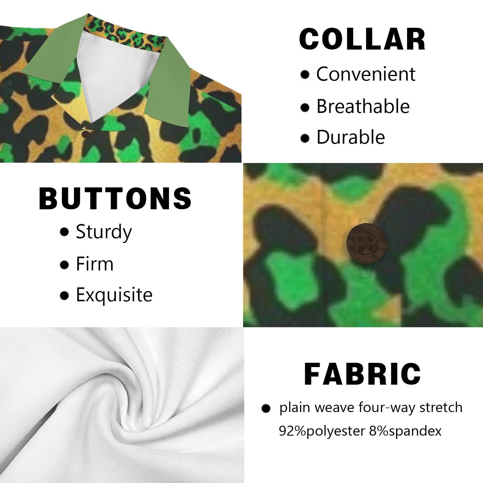 Men's Green Leopard Print Button Down Shirt | Luxury Animal Print Resort Shirt for Men | Tropical Vacation Shirt | Bold Casual Statement Wear