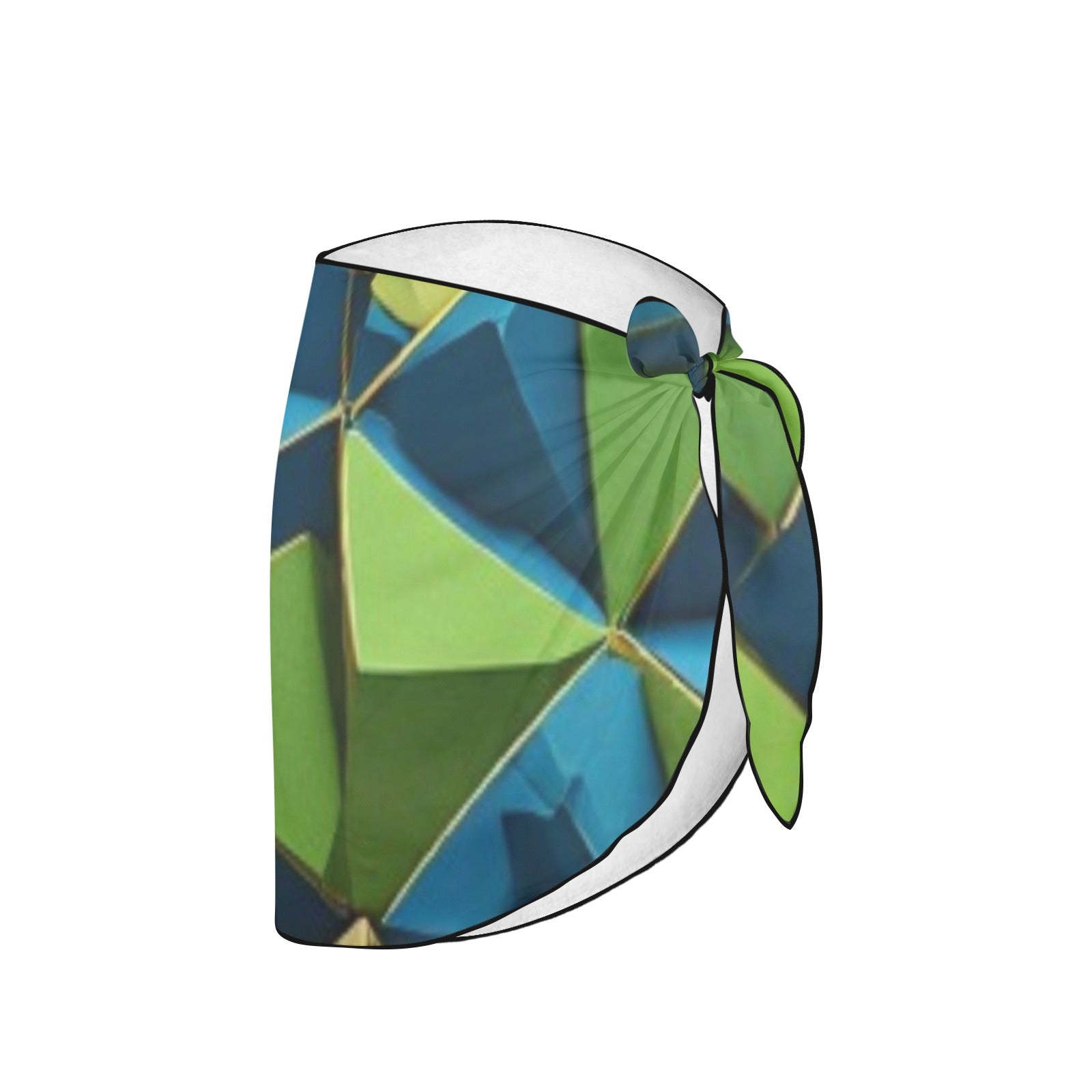 OLIVE GEOMETRIC WRAP Custom Beach Sarong Wrap | Ships from USA