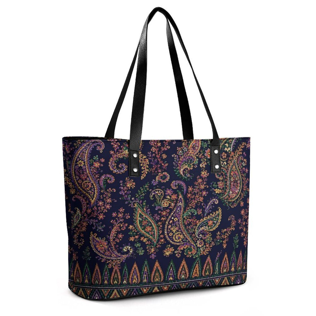 Luxury Bohemian Tote Bag | Designer Canvas Shoulder Bag | Elegant Everyday Travel Tote | Women's Fashion Handbag | Iyalla Designs