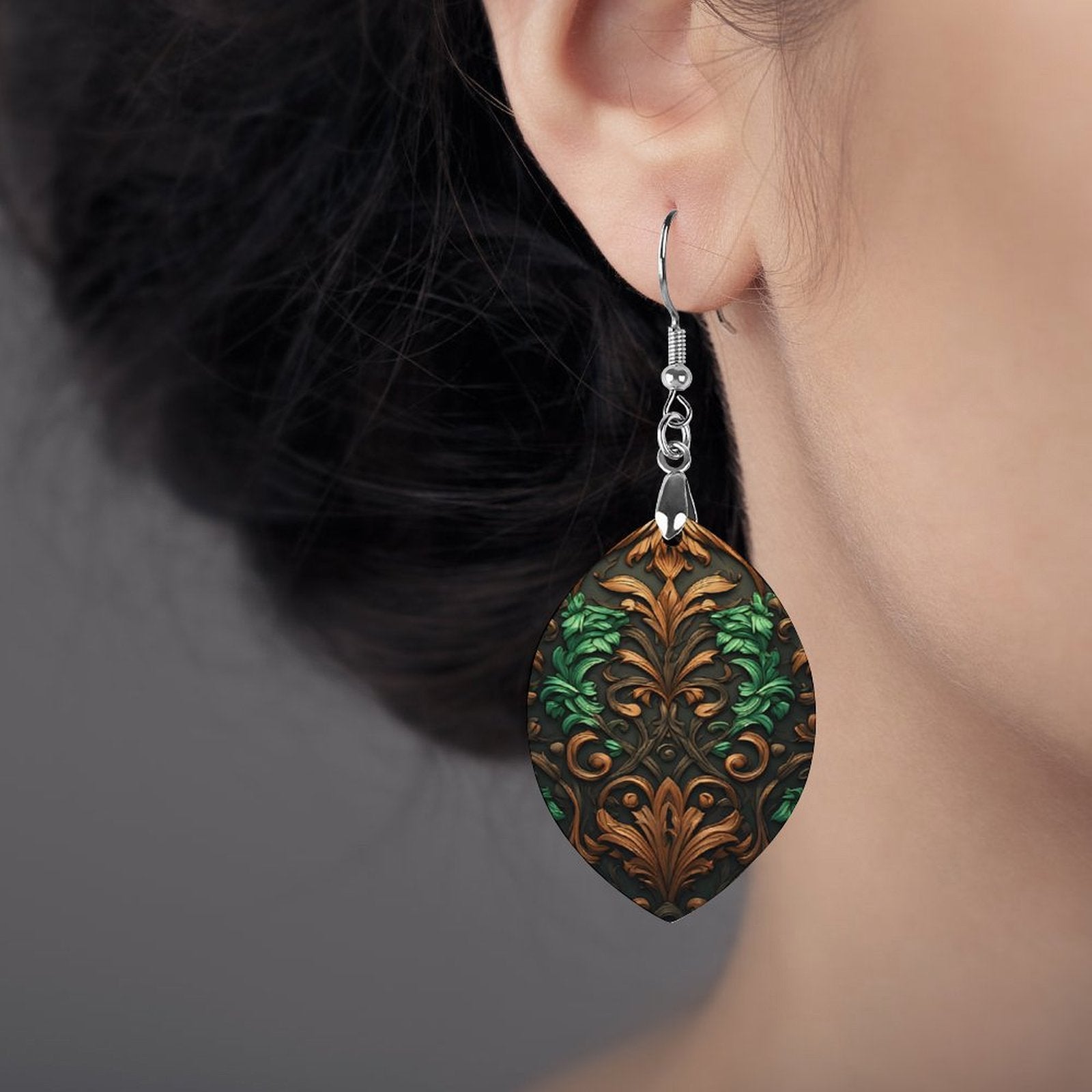 Myra Emerald Gold Drop Earrings, Green Statement Earrings, Elegant Teardrop Earrings, African Inspired Jewelry, Women’s Dangle Earrings