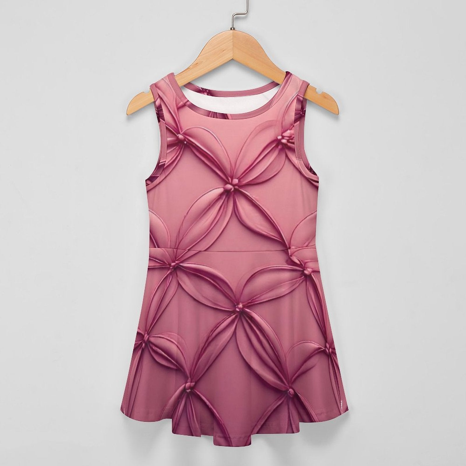 Amari Pink Petal Girls Dress | Elegant Floral A-Line Dress | Girls Special Occasion Dress | Iyalla Designs