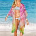 Colorful Geometric Cover up Women's Long Cover Up