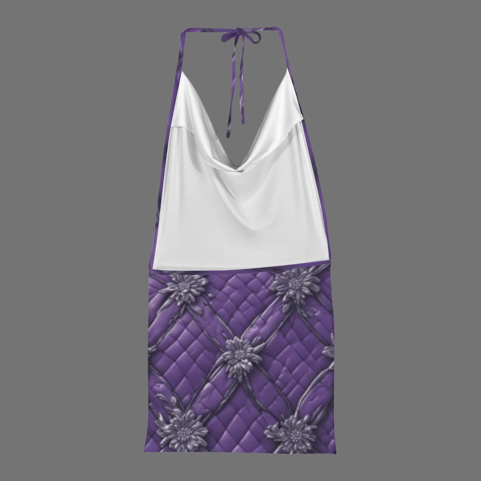 Purple luxury dress Backless String Halterneck Drop Neck Bodycon Dress