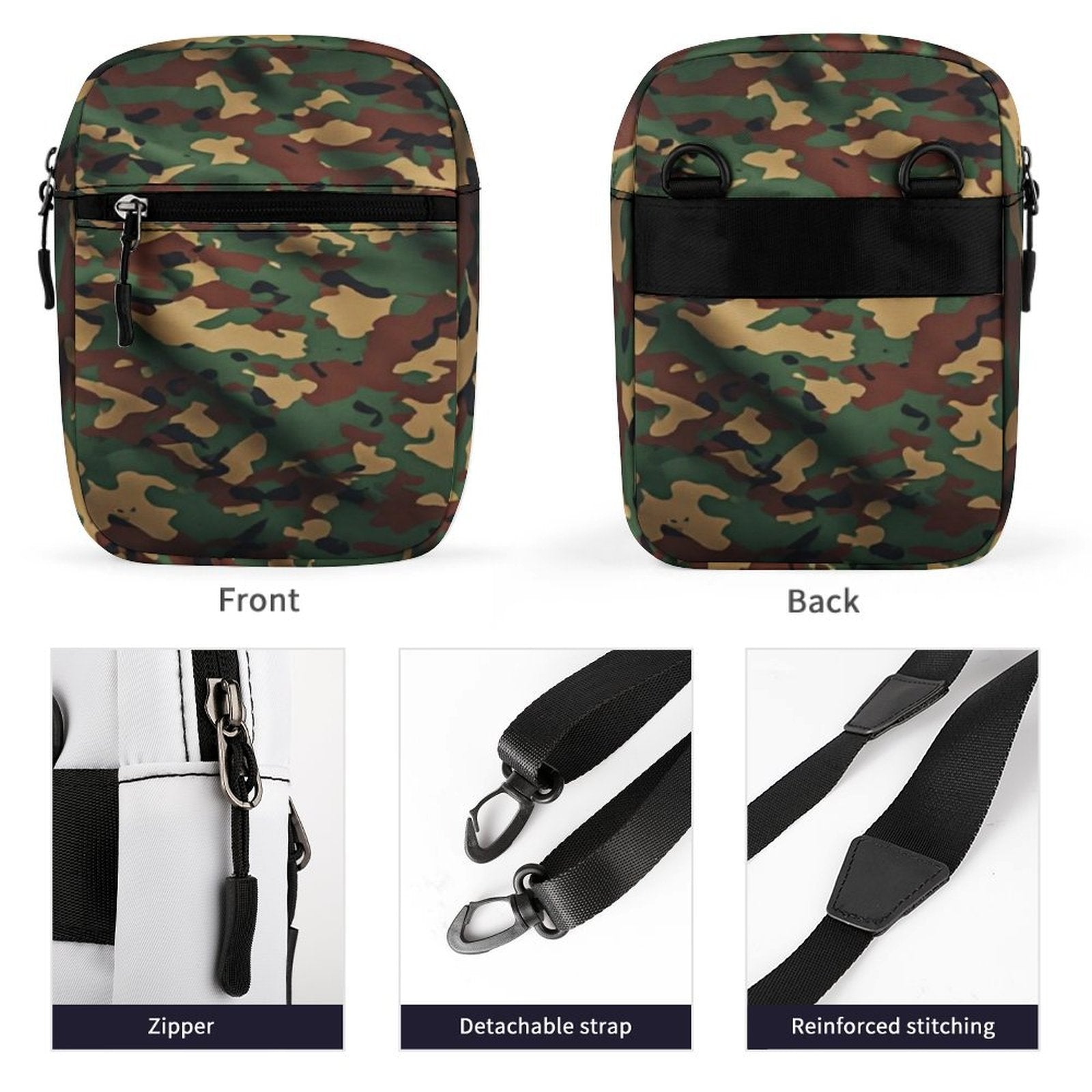Camo Crossbody Bag | Luxury Belt Bag | Black Woman Waist Bag | Travel Festival Bag | Adjustable Fanny Pack | Everyday Hands-Free Purse