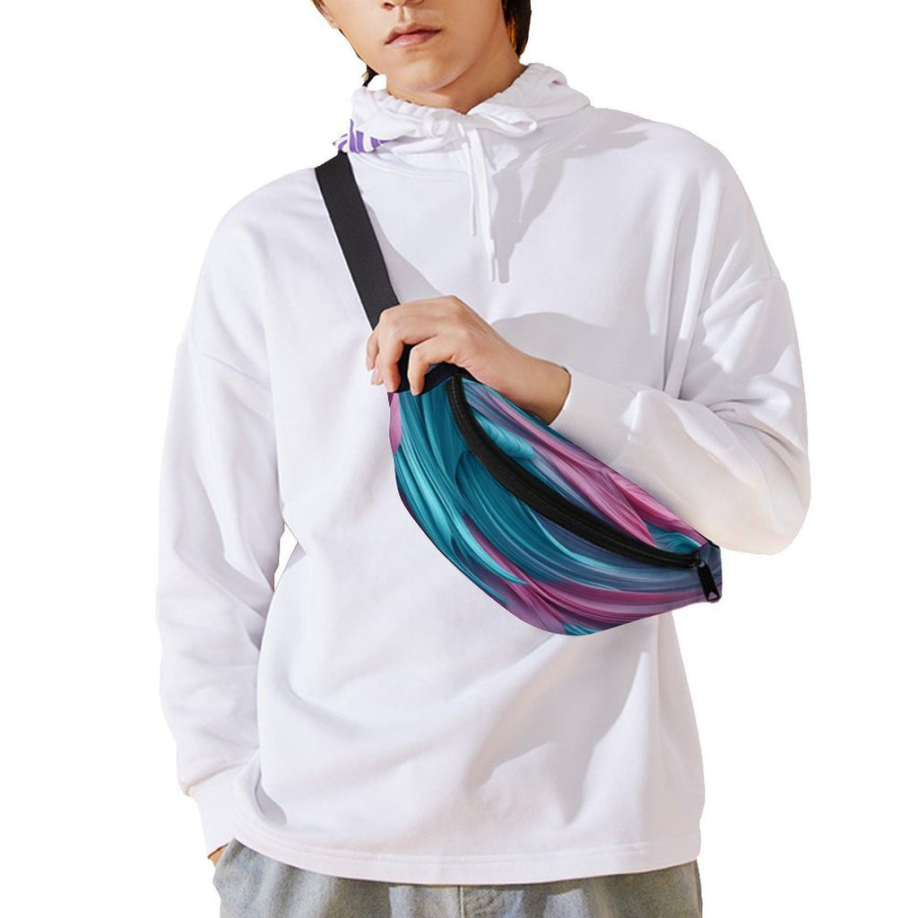 Pink Abstract Design Fanny Pack