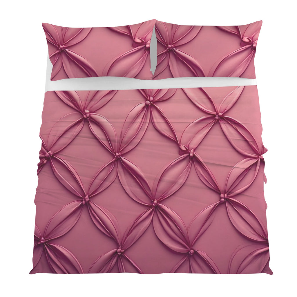 Roselle Pink Petal Bedding Set | Luxury Rose Pink Floral Bedding | Elegant Statement Bedroom Decor | Iyalla Designs