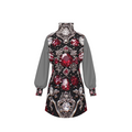 Luxury Executive Dress for Women | Black and Ruby Office Dress | Elegant Business Fashion | Corporate Chic Midi Dress | Statement Workwear