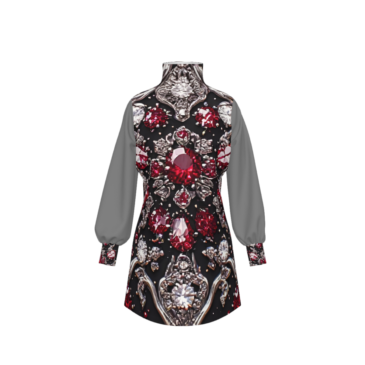 Luxury Executive Dress for Women | Black and Ruby Office Dress | Elegant Business Fashion | Corporate Chic Midi Dress | Statement Workwear