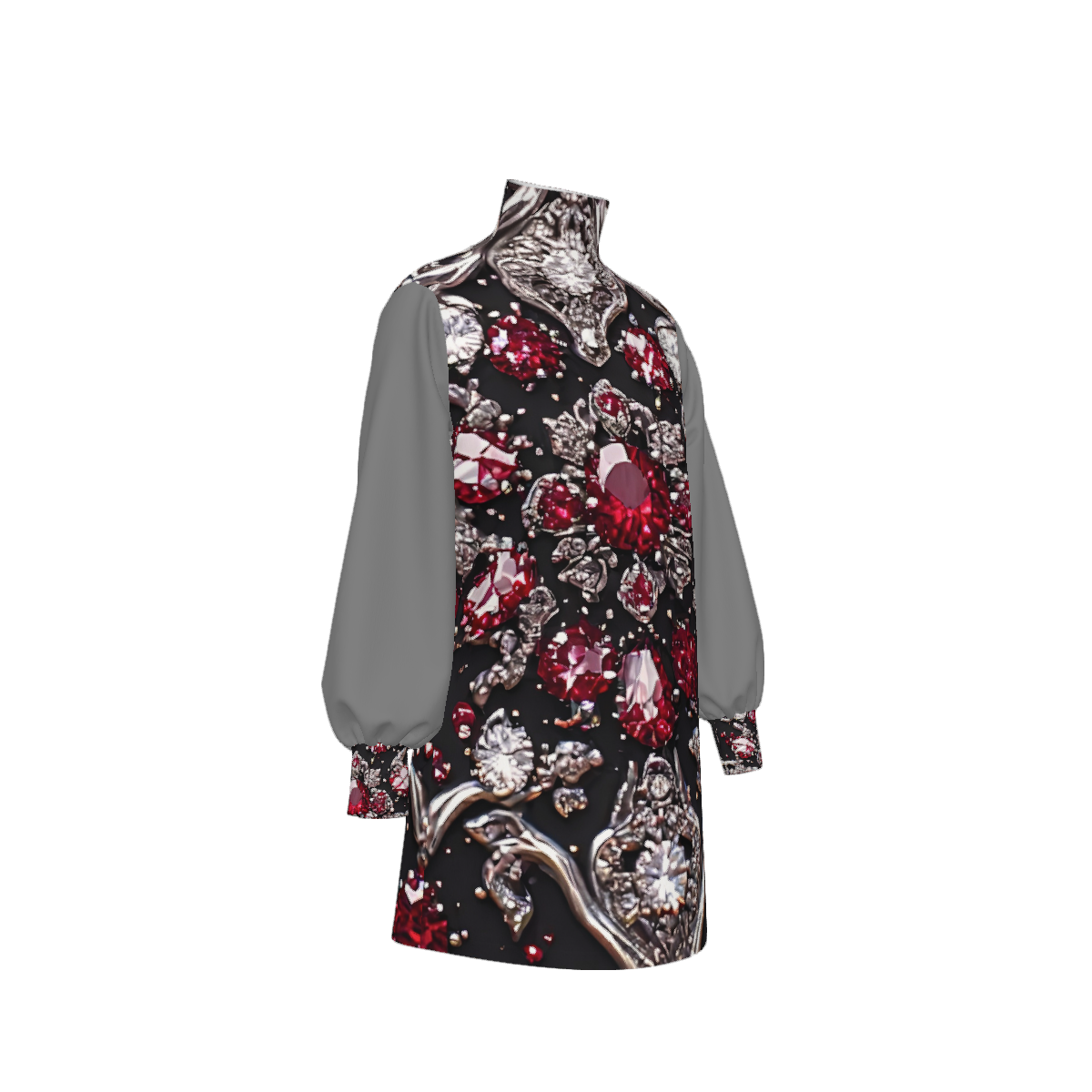 Luxury Executive Dress for Women | Black and Ruby Office Dress | Elegant Business Fashion | Corporate Chic Midi Dress | Statement Workwear
