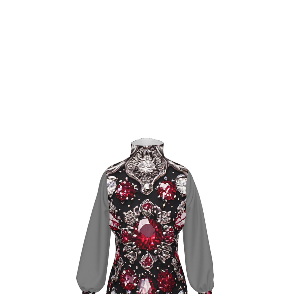 Luxury Executive Dress for Women | Black and Ruby Office Dress | Elegant Business Fashion | Corporate Chic Midi Dress | Statement Workwear