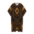 Khalil Black Gold African Inspired Kaftan, Luxury Men’s Robe, African Print Long Robe, Men’s Statement Loungewear, Cultural Wear
