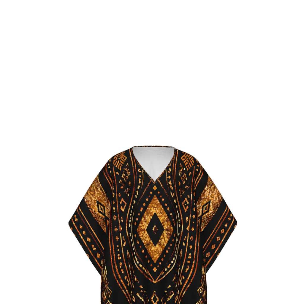 Khalil Black Gold African Inspired Kaftan, Luxury Men’s Robe, African Print Long Robe, Men’s Statement Loungewear, Cultural Wear