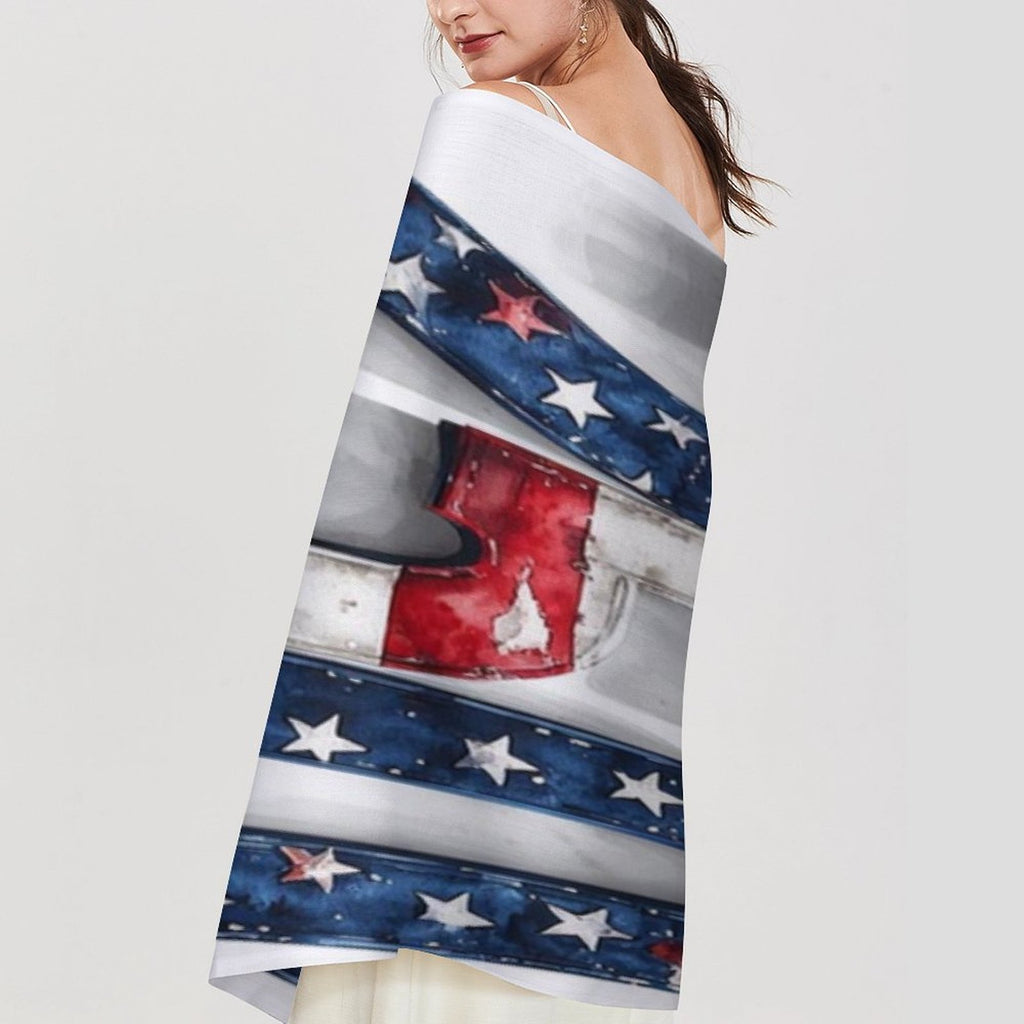 250 USA Design Tassel Scarf