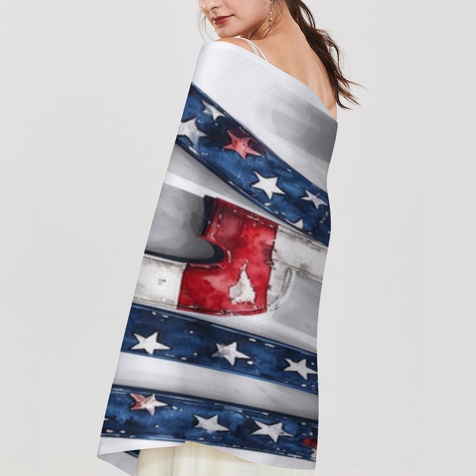 250 USA Design Tassel Scarf