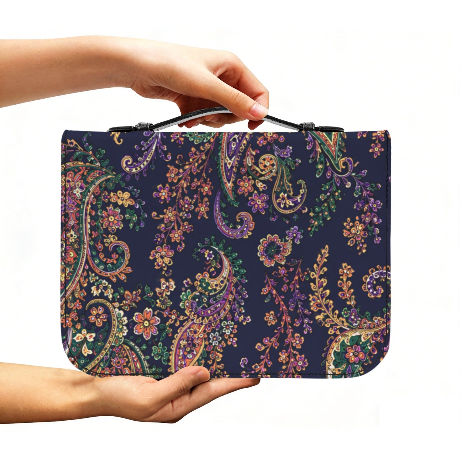 Luxury Paisley Book Cover | Bible Cover with Zipper | Journal & Planner Organizer | Fabric Book Sleeve | Iyalla Designs