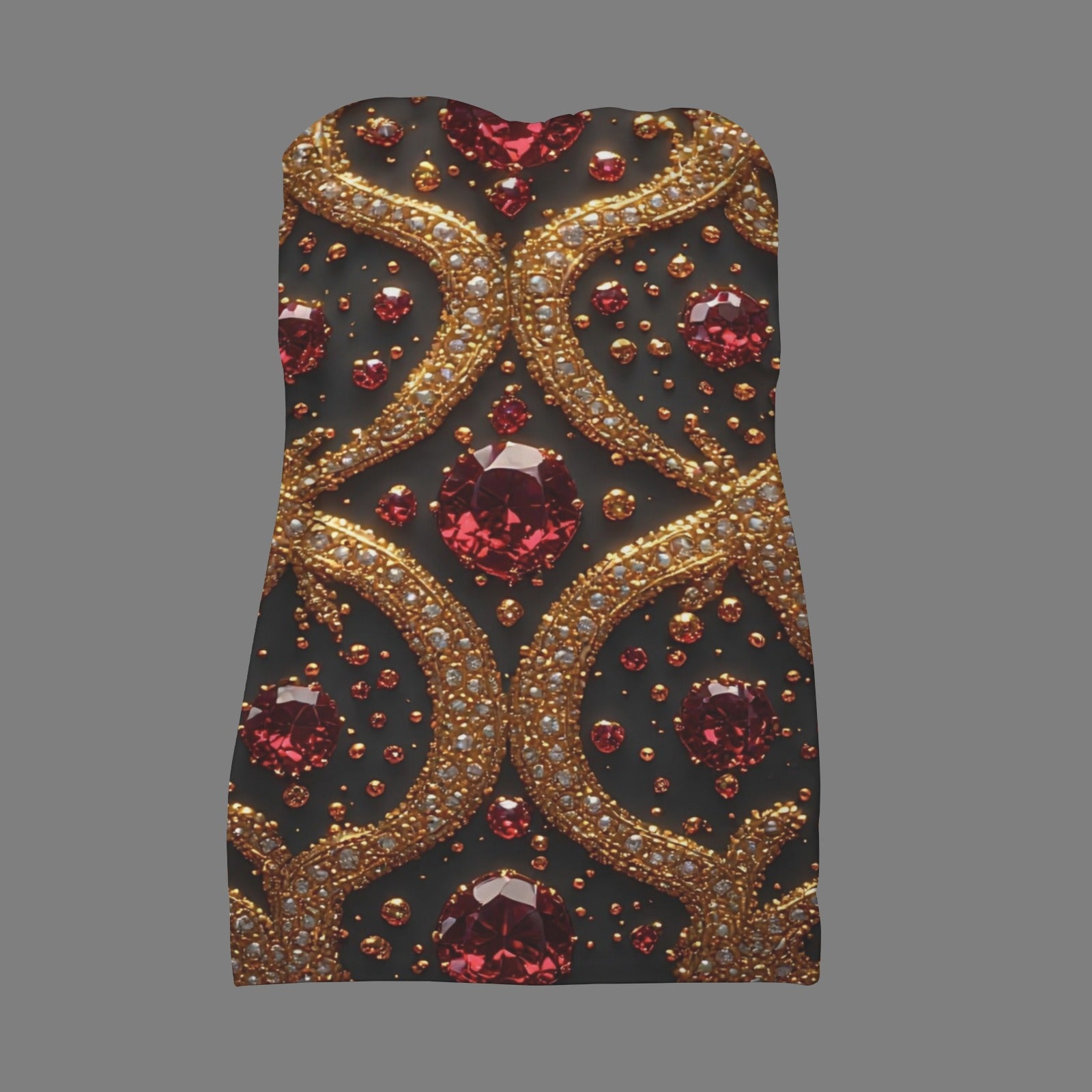 Seraphina Luxury Evening Dress | Black Gold Ruby Cocktail Dress | Elegant Date Night Dress | Glamorous Party Dress | Women's Statement Fashion