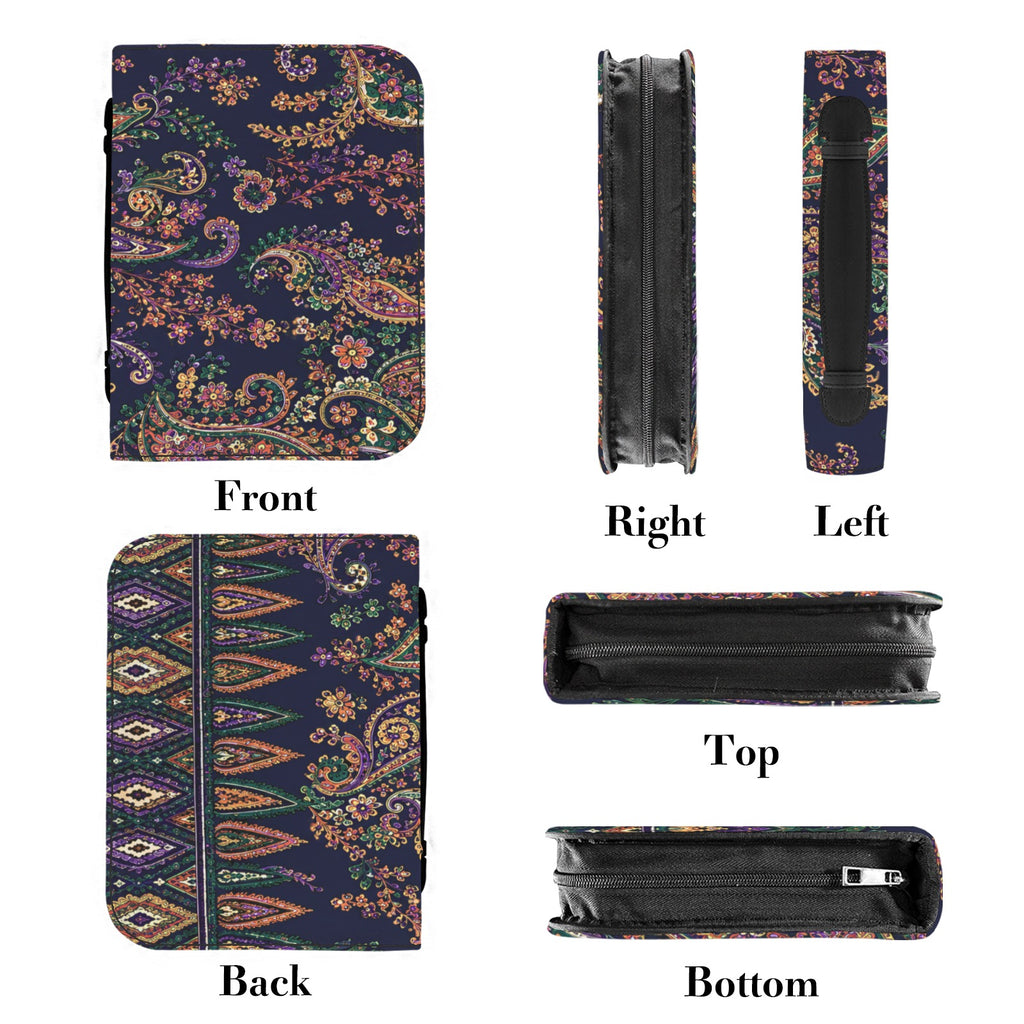 Luxury Paisley Book Cover | Bible Cover with Zipper | Journal & Planner Organizer | Fabric Book Sleeve | Iyalla Designs