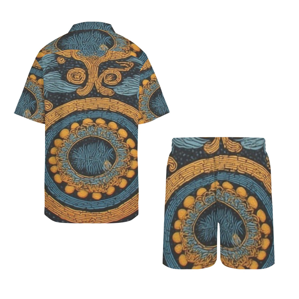 Men Kenti summer set Men's Hawaiian Shirt & Shorts Set