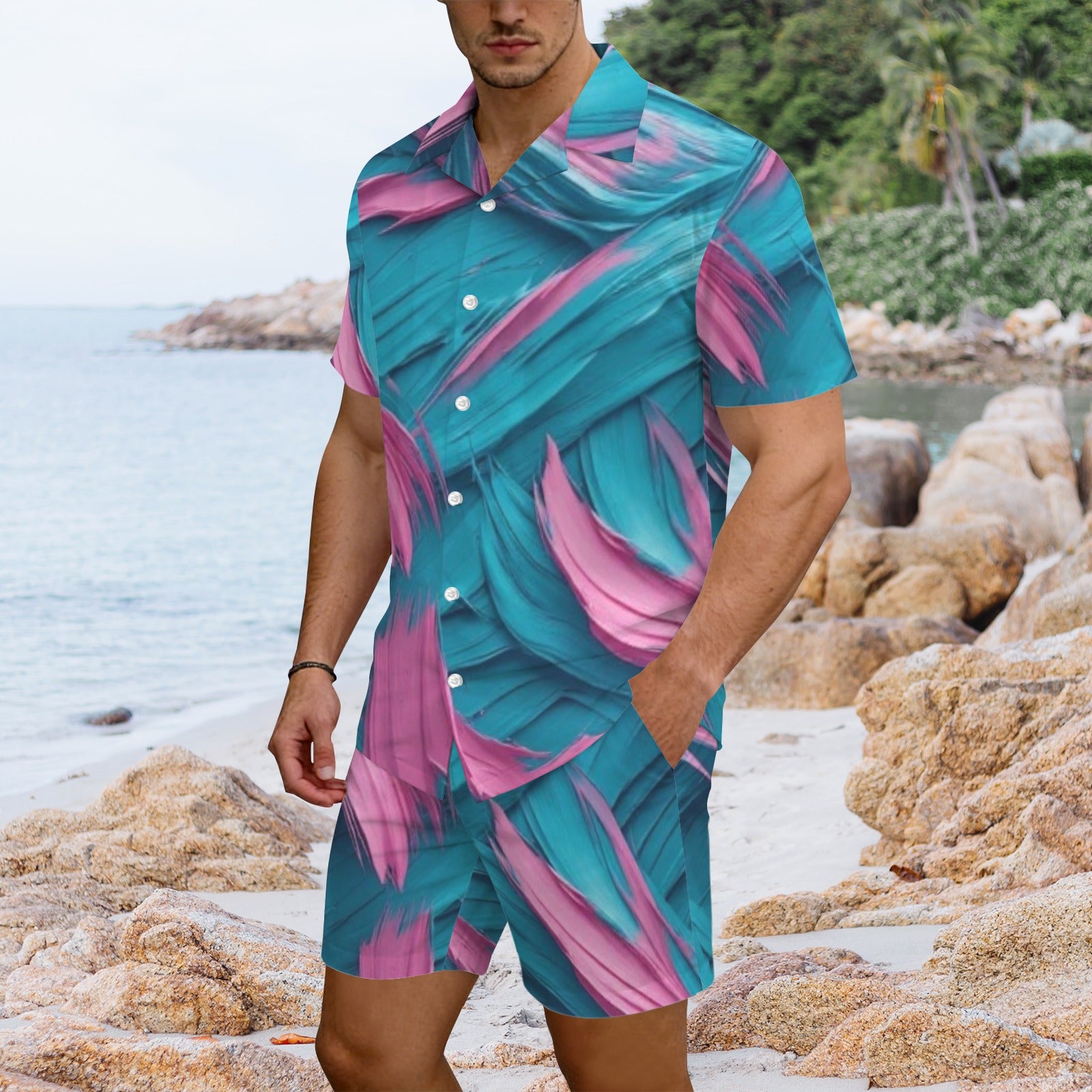 Men turq set Men's Hawaiian Shirt & Set