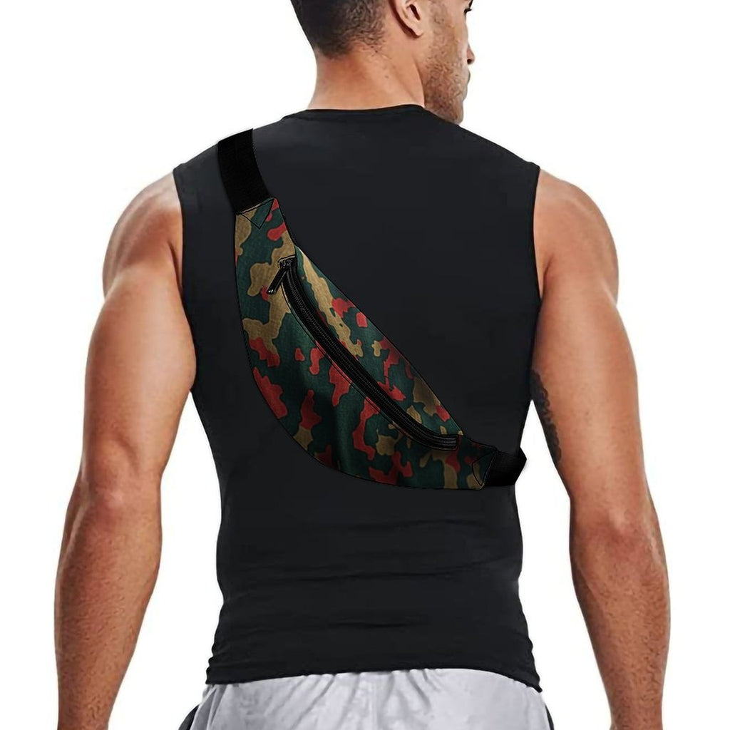 Military Camo Crossbody Bag | Tactical Everyday Shoulder Bag | Woodland Camouflage Travel Bag | Compact Utility Sling Bag | Unisex Everyday Carry