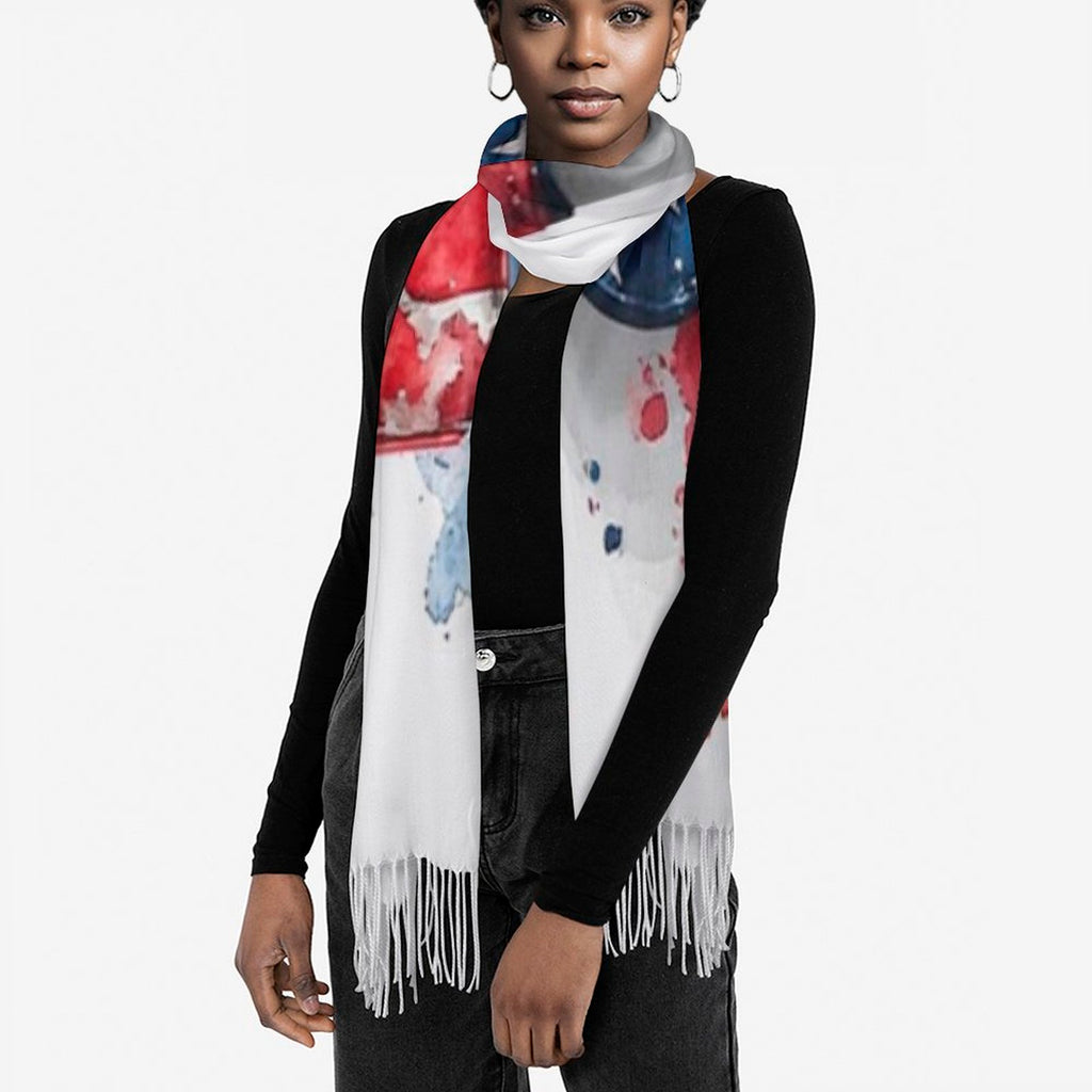 250 USA Design Tassel Scarf