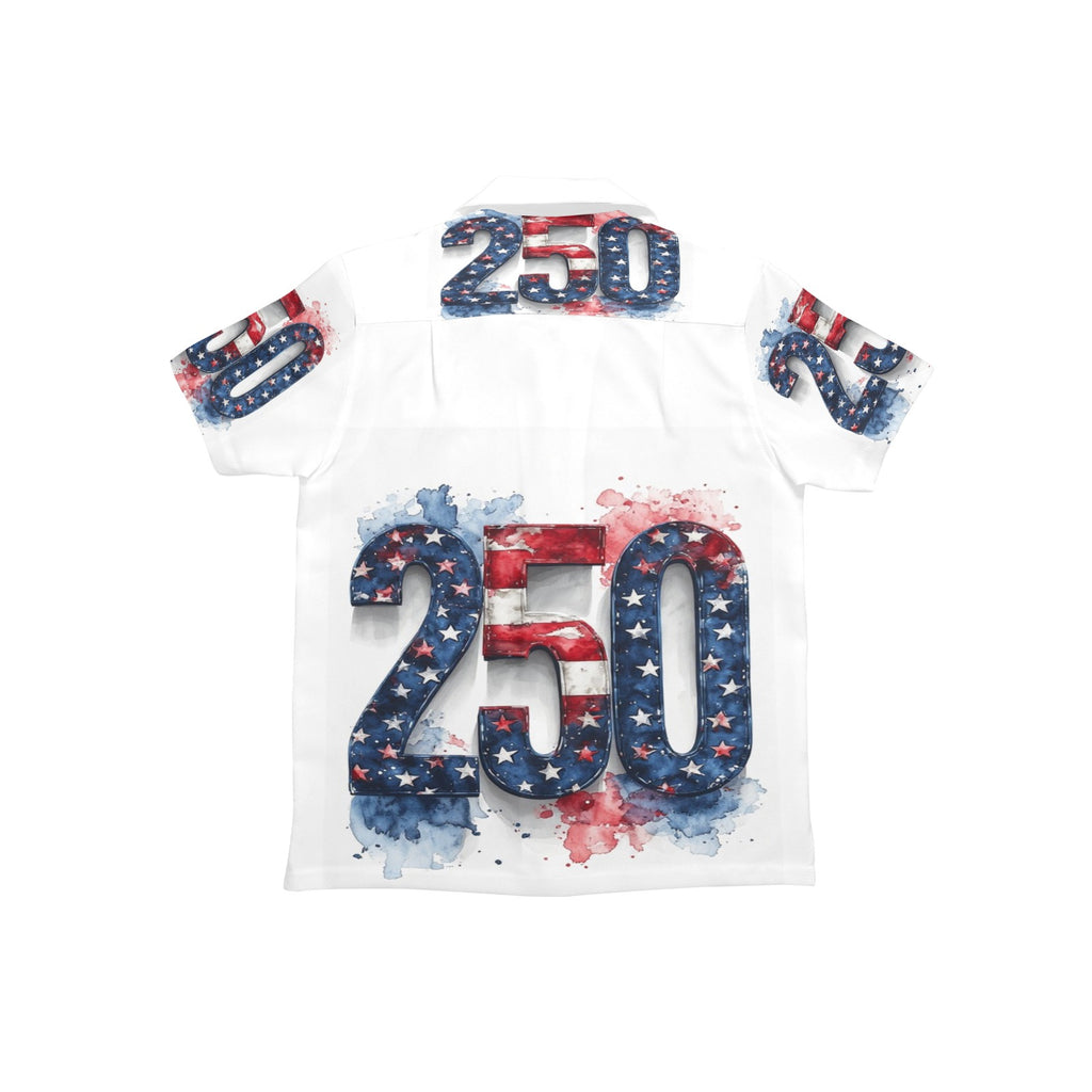 Boys America 250 Button-Up Shirt | Patriotic Kids Fourth of July Shirt | USA 250th Anniversary Outfit | Matching Family Independence Day Top