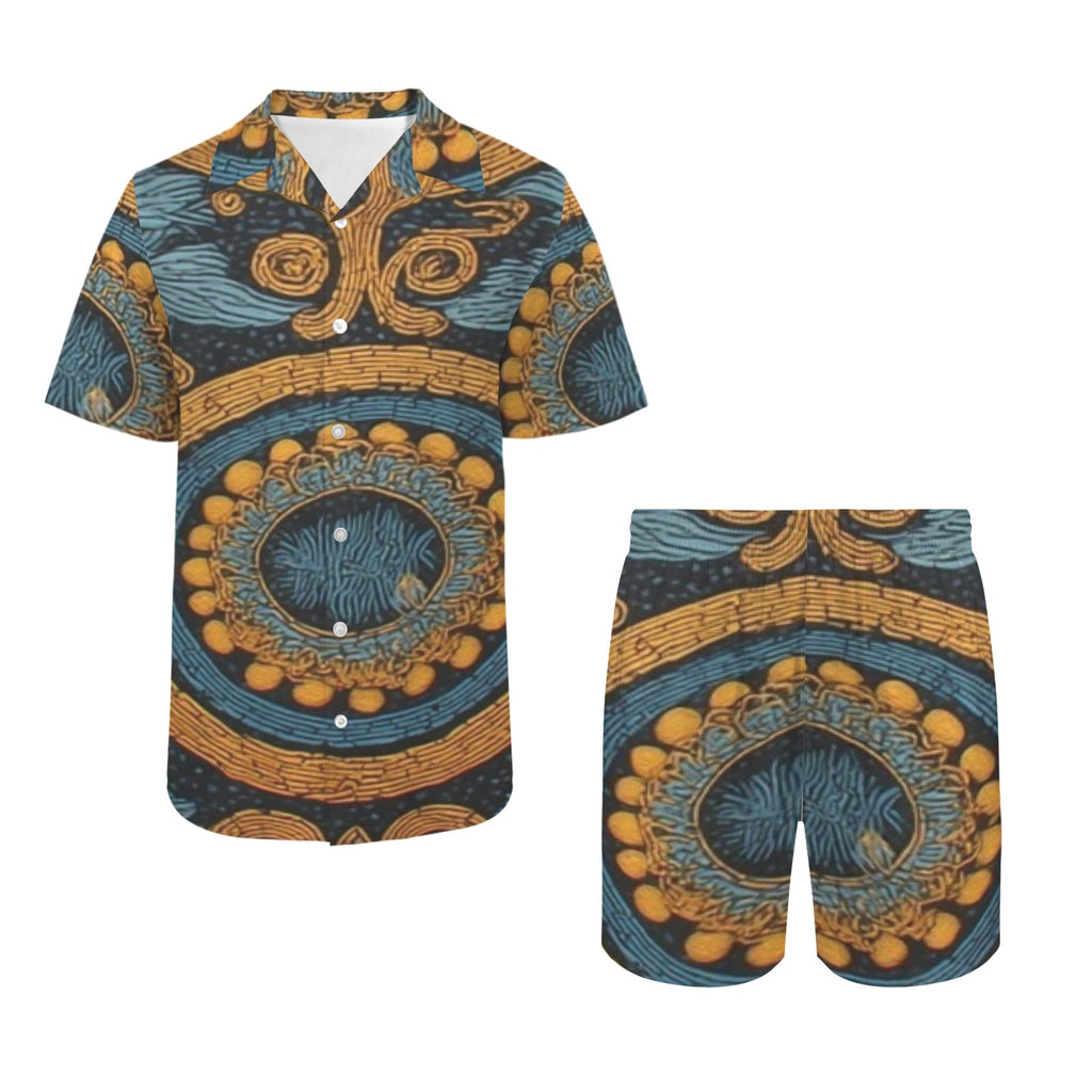 Men Kenti summer set Men's Hawaiian Shirt & Shorts Set