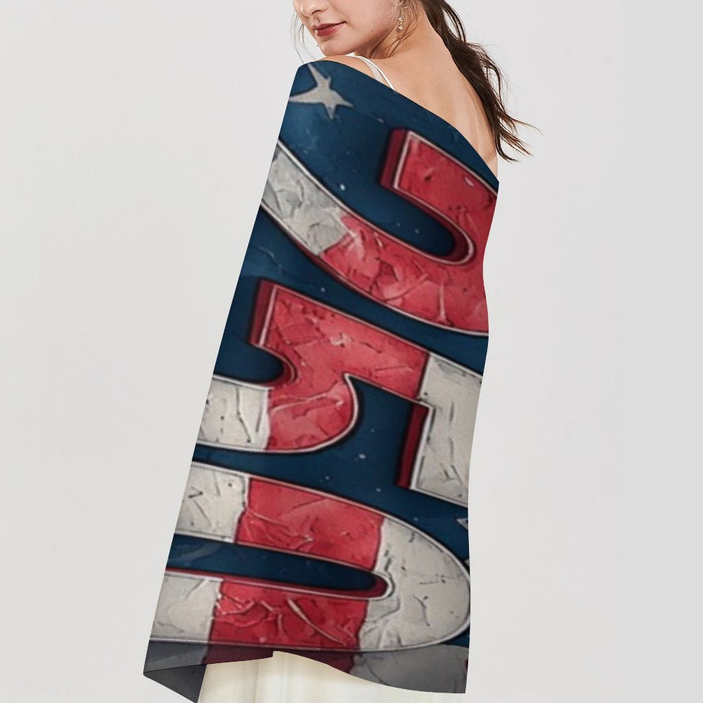 250 America Design Tassel Scarf