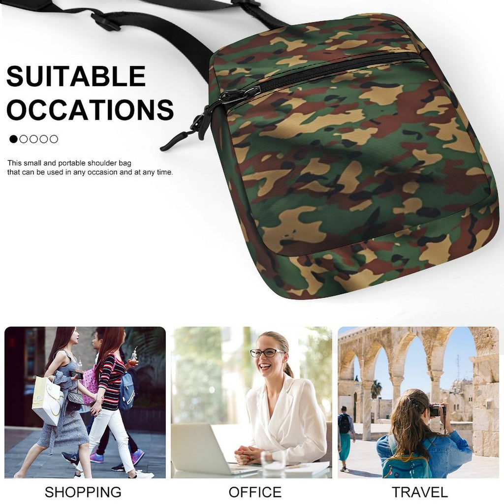 Camo Crossbody Bag | Luxury Belt Bag | Black Woman Waist Bag | Travel Festival Bag | Adjustable Fanny Pack | Everyday Hands-Free Purse