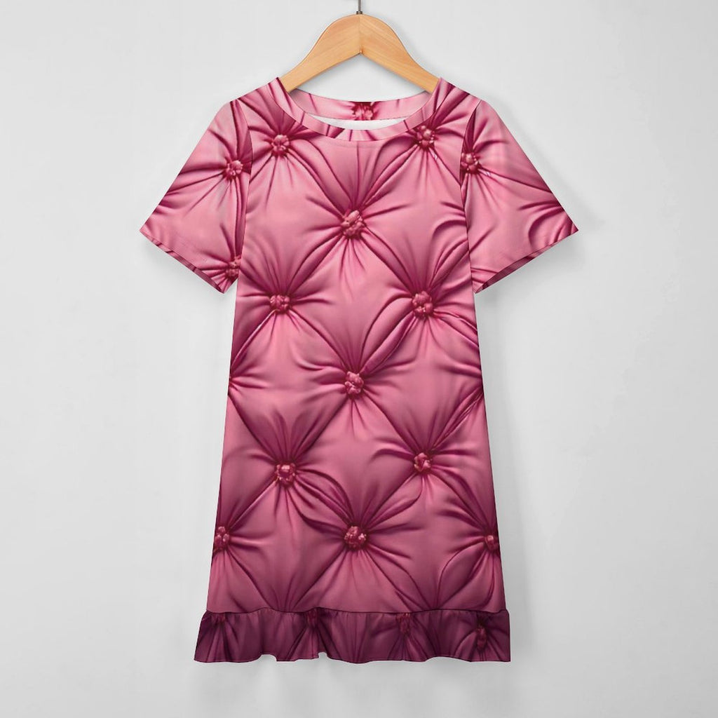 Zuri | Girls Rose Pink Petal Ruffle Dress