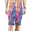 Men's Abstract Swim Trunks | Pastel Ocean Board Shorts | Colorful Vacation Swimwear | Resort Beach Shorts | Summer Poolside Shorts