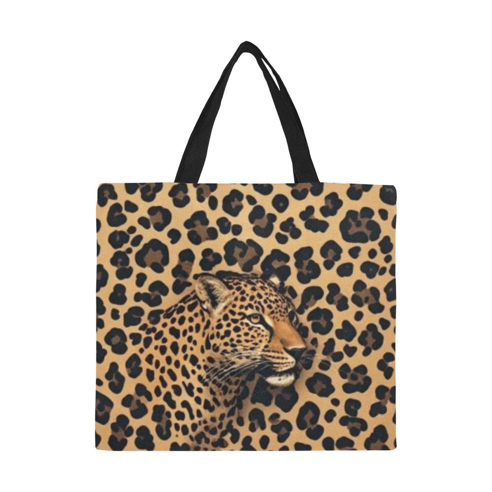 Luxury Leopard Print Tote Bag | Designer Canvas Shoulder Bag | Large Women's Fashion Tote | Everyday Travel Handbag | Iyalla Designs