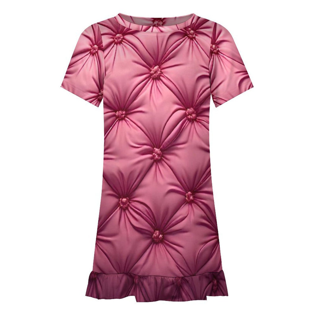 Zuri | Girls Rose Pink Petal Ruffle Dress