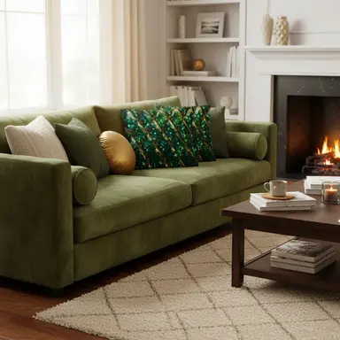 Emerald Green Throw Pillow Cover, Luxury Decorative Cushion, Jewel Tone Home Decor, Glam Sofa Accent Pillow, Elegant Gift for Her